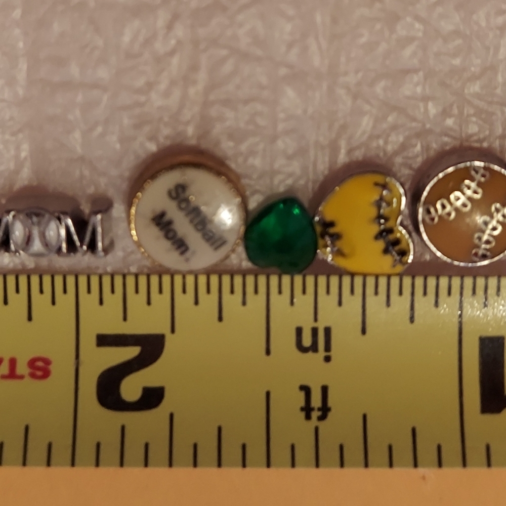 Softball mom Charms, origami owl